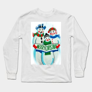 Singing Snowman Family Long Sleeve T-Shirt